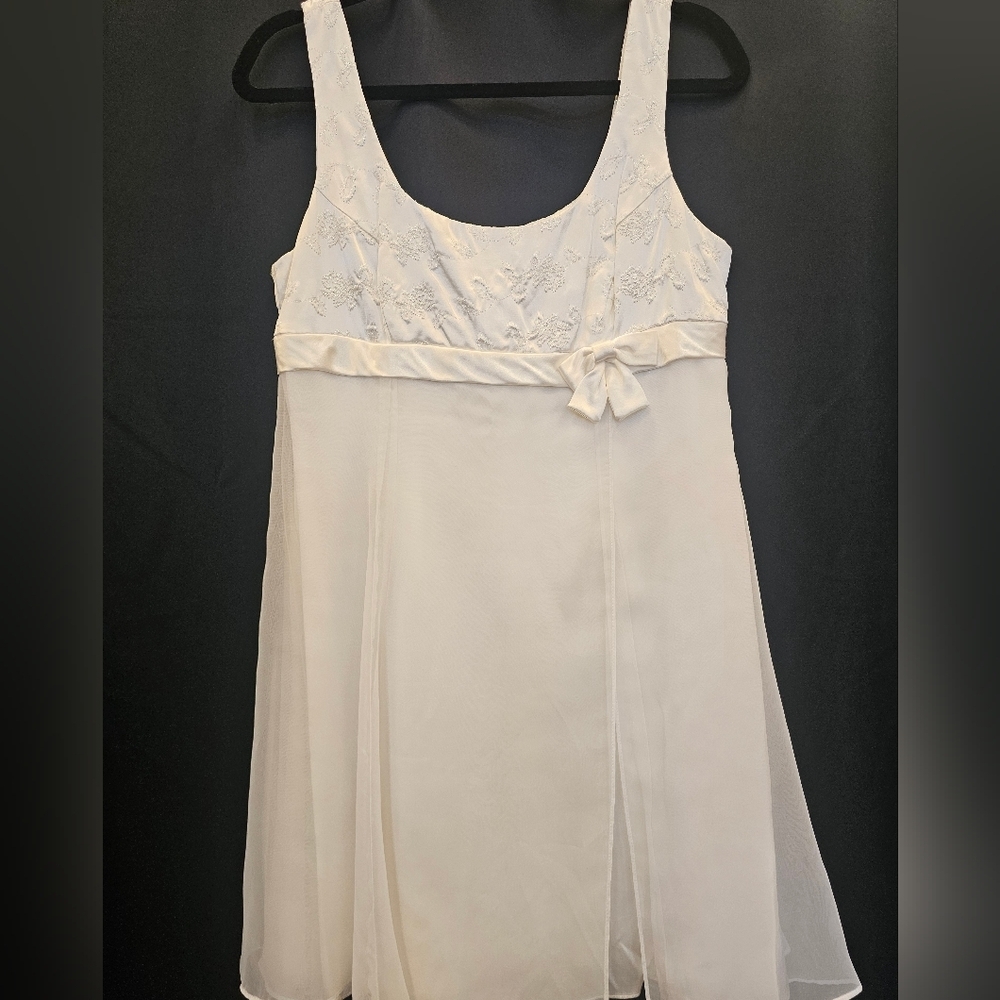 Elegant ,White, Dress, Floral, Embroidery, wedding, bridal, vintage, bride, mini
